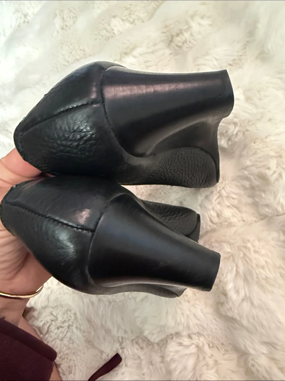 Tory Burch sally 2 peep toe  Black Leather Wedges with Silver Logo Medallion